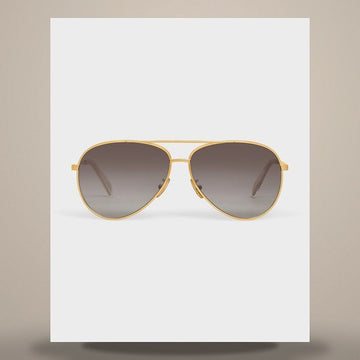 CELINE Metallrahmen Sonnenbrille 01 - Polarisierte Metallgläser Gold / Grauverlauf 4S059CMEP.35SA 158505461 [P]