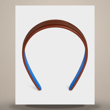 Louis Vuitton Bicolor Headband - Lambskin Brown / Ultra Blue 158505487 [P]