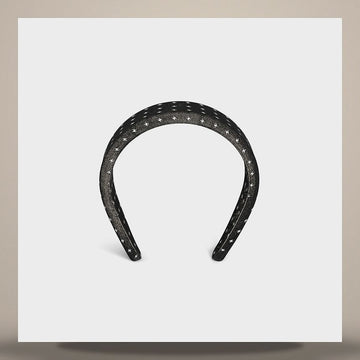 Louis Vuitton Micro Triomphe Headband - Silk Black / White B104B2AUK.38WI 158505492 [P]