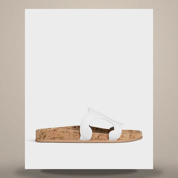Celine Triomphe Slide - Shiny Calfskin White 367365271C.01BC 158505505 [P]