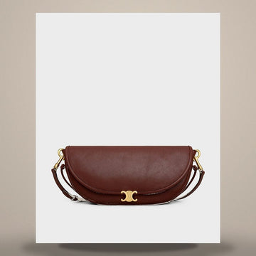 Celine Little Half Moon Soft Trionf - Suppl Shiny Lambskin Deep Brown L10373778.28BK 158505527 [P]