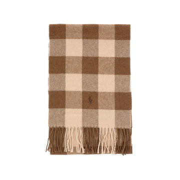 Polo Ralph Lauren Pony Plaid Check Fringe Muffler 149348020 [P]