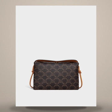 Celine Trio Flap - Triomphe Canvas & Ramskin Mini Bag 10P863N98.03MI 158505585 [P]