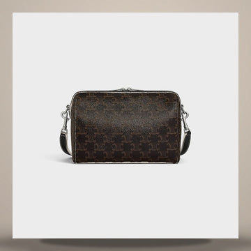 CELINE ミニボストン - トリオンフキャンバス＆カーフスキン ブラック 120502FQM.38SI 158505591 [P]