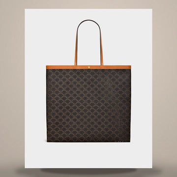 CELINE Große flache Shopper - Trionph Canvas & natürliche Kalbsleder 123842O90.03MI 158505621 [P]