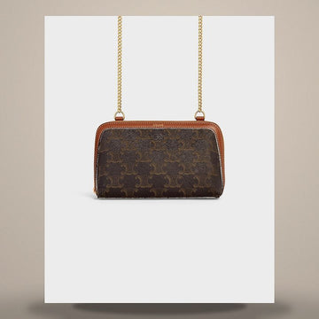 Celine Chain Clutch - Triumph Canvas & Lambskin 158505632 [P]