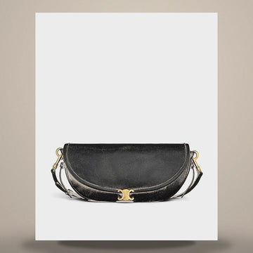 CELINE Kleine Hobo Soft Triumph - Suppl Shiny Lammleder Schwarz L10373778.38NO 158505639 [P]