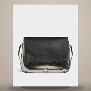 Celine Soft Triomphe Versace - Supple Shiny Lambskin Black 123632T88.38NO 158505643 [P]