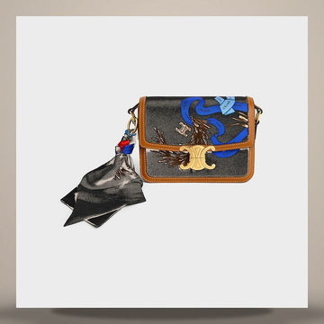 Celine Tin Triomphe - Silk & Natural Calfskin Multicolor L100I3J84.14ML 158505649 [P]