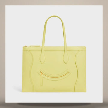 CELINE Flache Reisetasche - Glänzendes Kalbsleder Zitrus 123963GW4.11CU 158505692 [P]