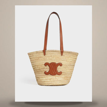 CELINE Medium Classic Panier - Palm Leaf & Kalbsleder 192622CGG.04LU 158505716 [P]
