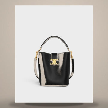 CELINE Kleine Louise Bucket - weiches Kalbsleder Schwarz 119173FX9.38NO 158505734 [P]