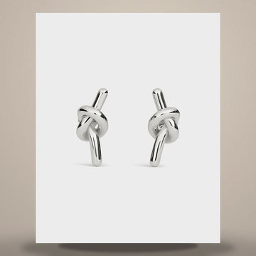 Celine Note Stud - Rhodium Finish Brass Silver B10EB4V05.36SI 158505772 [P]