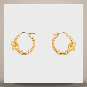 Celine Note Double Hoop - Gold Finish Brass 461FX6BRA.35OR 158505784 [P]