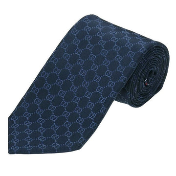Gucci Silk Tie with GG Pattern Navy 456520 4B002 4168 53123717 [P]