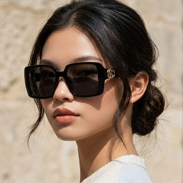 GUCCI Sonnenbrille GG1692SA 001 Asiatische Passform Oversize Hornbrille 150314552 [P]