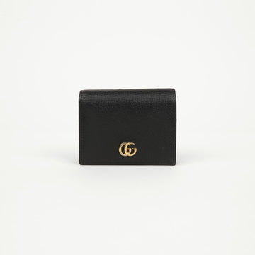 GUCCI Kartenetui aus Leder mit goldener Verzierung Schwarz 158380070 [P]