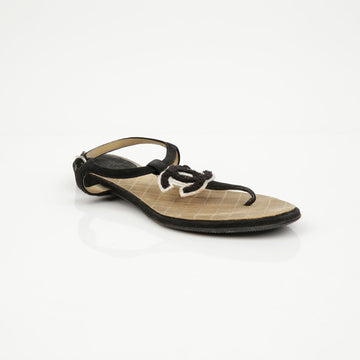 CHANEL CC Logo T-Strap Sandals G28119 158380217 [P]