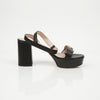 Gucci GG Marmont Leather Mid Heels Women's Sandals Black 158394865 [P]