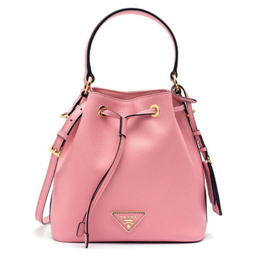 PRADA サフィアーノレザー バケットバッグ 1BE032-2A4A-F0442 157855360 [P]