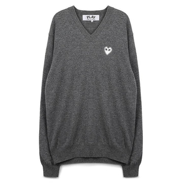 COMME DES GARCONS ホワイトハートワッペンユニセックスニット 154427022 [P]
