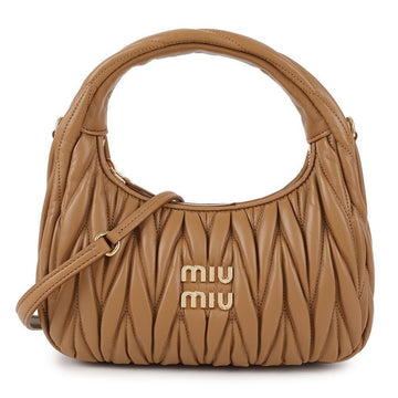 MIU MIU ホーボーバッグ ナパレザー (5BC125-AN88-F098L-OOY) 153363604 [P]