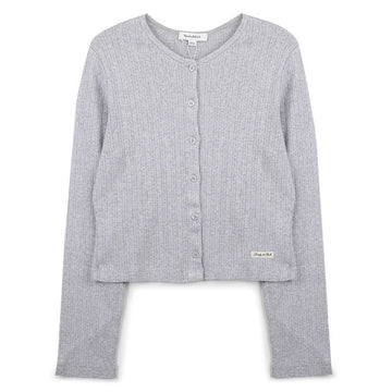 SPORTY & RICH Signature Logo Pointel Cardigan 157338649 [P]