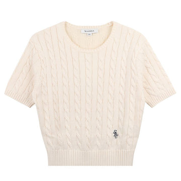 SPORTY & RICH Cable Knit Sweater 157338630 [P]