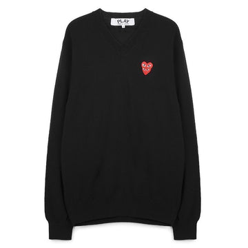 Comme Des Garcons Play Doubleheart Wappen Knit 152537854 [P]