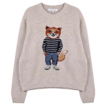 Maison Kitsune Dressed Fox Intarsia Wool Knit 150946609 [P]