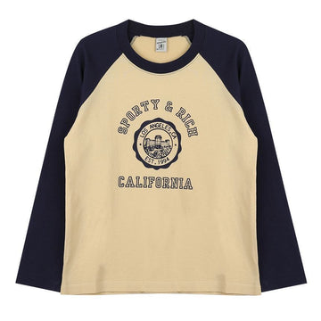 SPORTY & RICH エンブレムベースボールTシャツ TO046606508YE25 139992314 [P]
