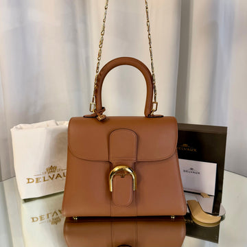 Delvaux Brillant MM Tote Shoulder Bag + Short Detachable Chain Strap 158509492 [P]