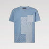 Louis Vuitton Knitted Patchwork Denim Short-Sleeved Crew Neck T-Shirt 1AK6XU 158509737 [P]