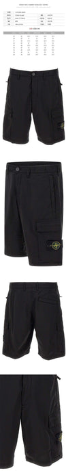 STONE ISLAND Wappen Cargo Shorts Schwarz 1015L0803 A0029 56990728 [P]