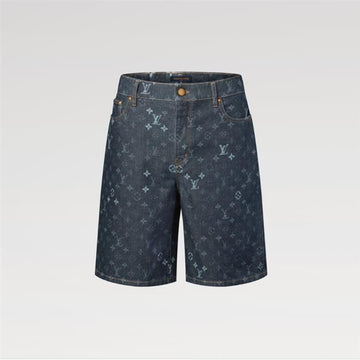 LOUIS VUITTON Monogram Denim Shorts 1AK6R0 158509821 [P]
