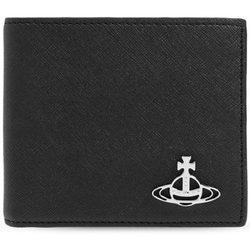 Vivienne Westwood ORB Logo Saffiano Wallet Black 5115002PM S000B N401 153208945 [P]