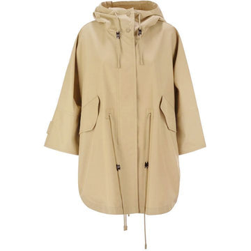 MAXMARA 25SS コットン ギャバジン ケープ ジャケット サンド 2515021051 003 149268536 [P]