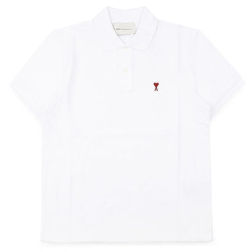 AMI Men's Small Heart Embroidered Logo PK Short Sleeve T-Shirt 155789547 [P]