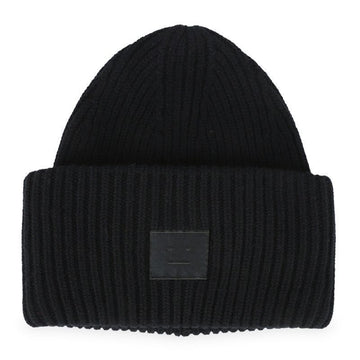 ACNE STUDIOS Unisex Face Logo Patch Beanie (Schwarz) C40424 900 151208227 [P]