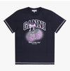 GANNI ロゴ付き レディース 半袖 Tシャツ 157224745 [P]