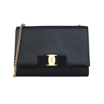 Salvatore Ferragamo Gold Bow Ginny Chain Crossbody Bag 37538 158516980 [P]