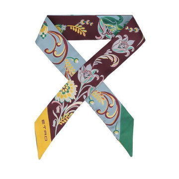 Etro Paisley Skinny Twill Silk Scarf 154657571 [P]