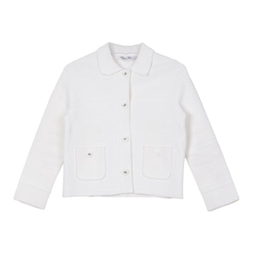 DIOR Makro Cannage Cropped Jacke Weiß 158336321 [P]