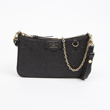 Louis Vuitton Pouch on Strap Monogram Empreinte Leather Shoulder Bag Black 158336015 [P]