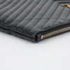Saint Laurent Cassandra Matelassé Quilted Leather Document Holder Black with Gold 158380084 [P]
