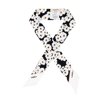 Valentino Floral Skinny Silk Scarf 154128834 [P]