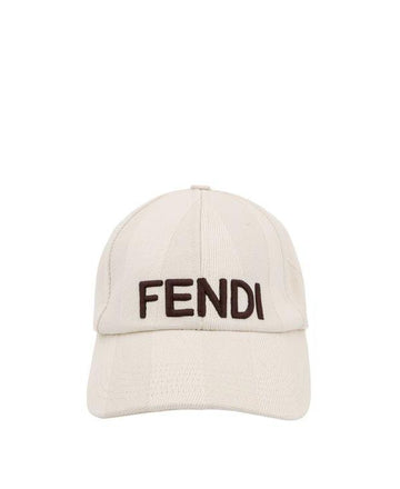 Fendi Beige Canvas Baseball Cap 152204575 [P]