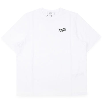 Maison Kitsune Women Handwriting Comfort Short Sleeve (White) PW00114KJ0119 O102 155292995 [P]