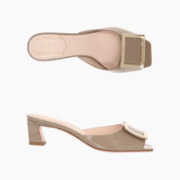 Roger Vivier Trumpet Mule Beige Sandals 156950045 [P]