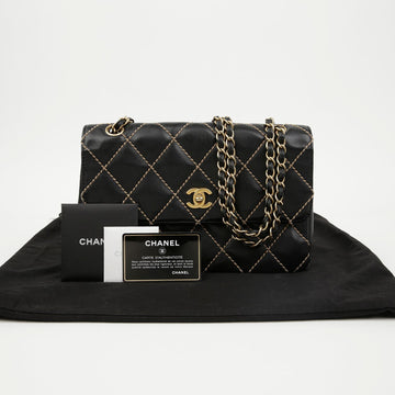 CHANEL Wild Stitch Flap Chain Shoulder Crossbody Bag 158335003 [P]